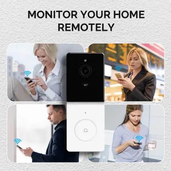 კარის ჭკვიანი ზარი Moes WDB-TY-B20-EU-MS Tuya, IP65, Smart Doorbell, White/Black