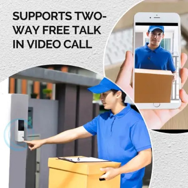 კარის ჭკვიანი ზარი Moes WDB-TY-B20-EU-MS Tuya, IP65, Smart Doorbell, White/Black