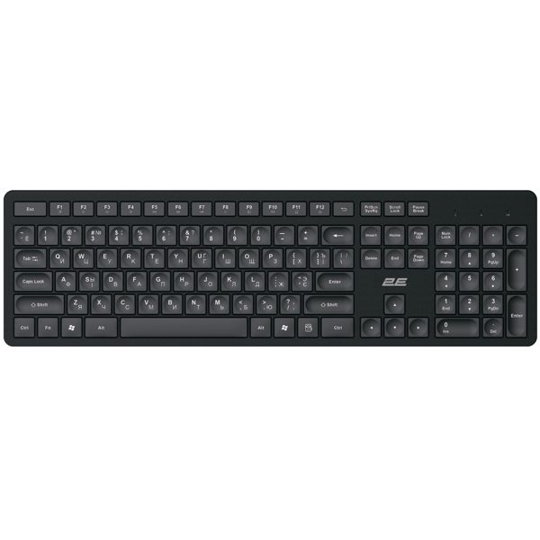 Keyboard 2E 2E-KS260WB_CI, Wireless, USB, Black