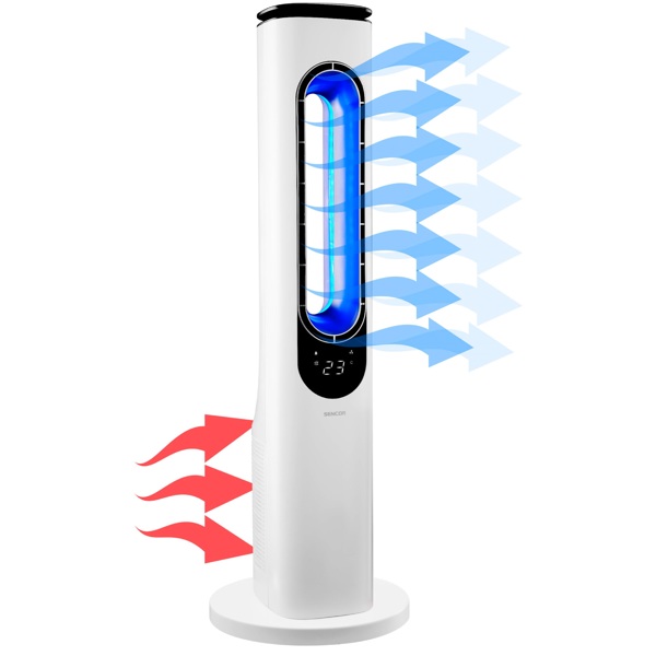 ვენტილატორი Sencor SFT 3703WH, 50W, Bladeless Tower Fan, White