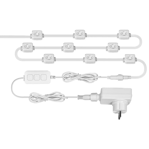 Smart Eaves String LED Lights, Moes WPL-CL01-RIC-EU-15-MS, IP67, 15m, White