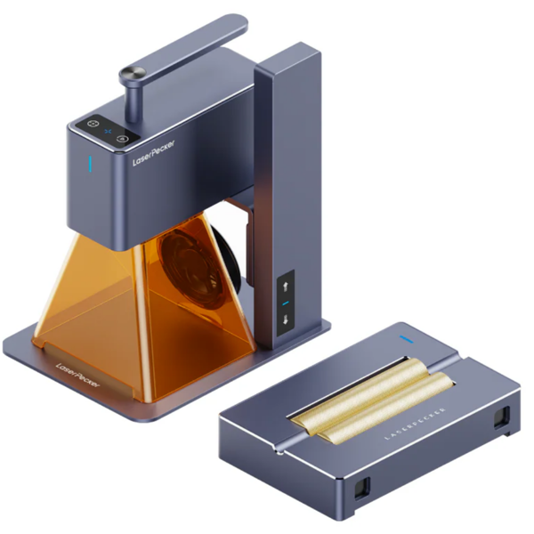 გრავირების აპარატი LaserPecker LP2 Suit + Roller Tool, Laser Engraver Cutter, Grey
