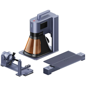 გრავირების აპარატი LaserPecker LP5 Deluxe + Slide Extension + Rotary Extension, Laser Engraver Cutter, Grey