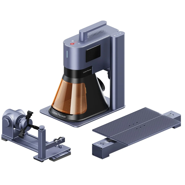 გრავირების აპარატი LaserPecker LP5 Deluxe + Slide Extension + Rotary Extension, Laser Engraver Cutter, Grey