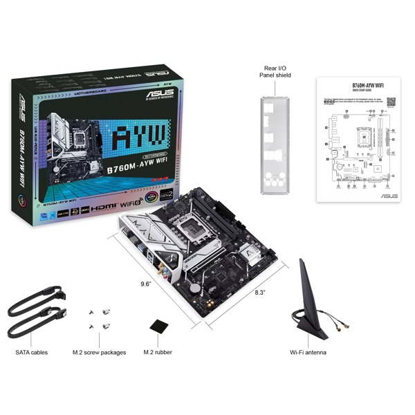 Motherboard Asus 90MB1FK0-M0UBY0 B760M-AYW WIFI-SI, LGA1700, DDR5, 96GB