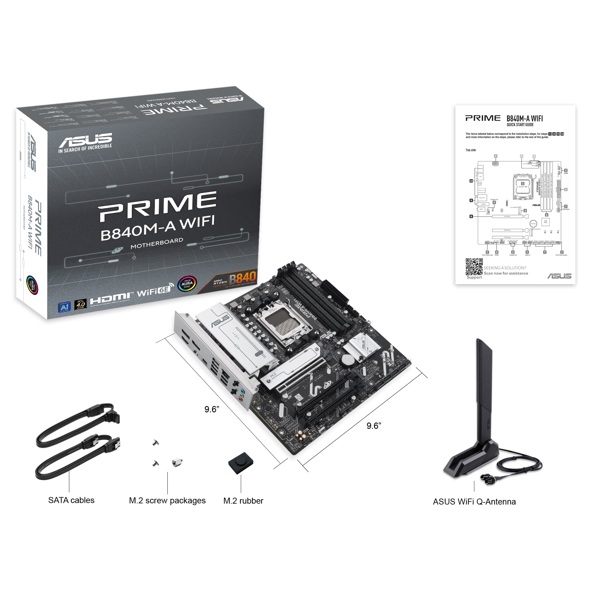 Motherboard Asus 90MB1J20-M0EAY0 PRIME B840M-A WIFI, AM5, DDR5, 192GB