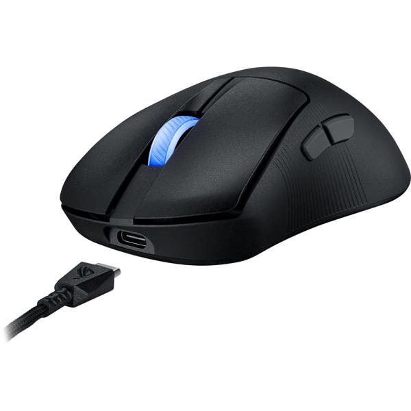 Gaming Mouse Asus 90MP03N0-BMUA00 ROG Keris II Ace, Wireless, Bluetooth, Type-C, USB, Black