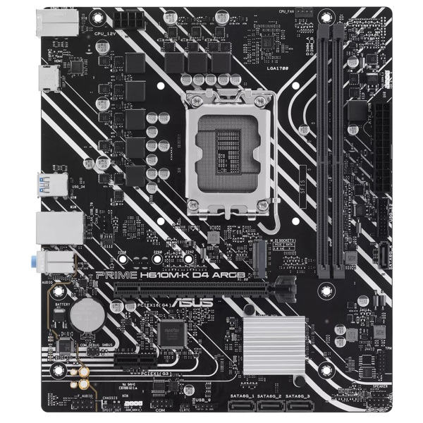 Motherboard Asus 90MB1HN0-M0EAY0 PRIME H610M-K D4 ARGB, LGA1700, DDR4, 64GB
