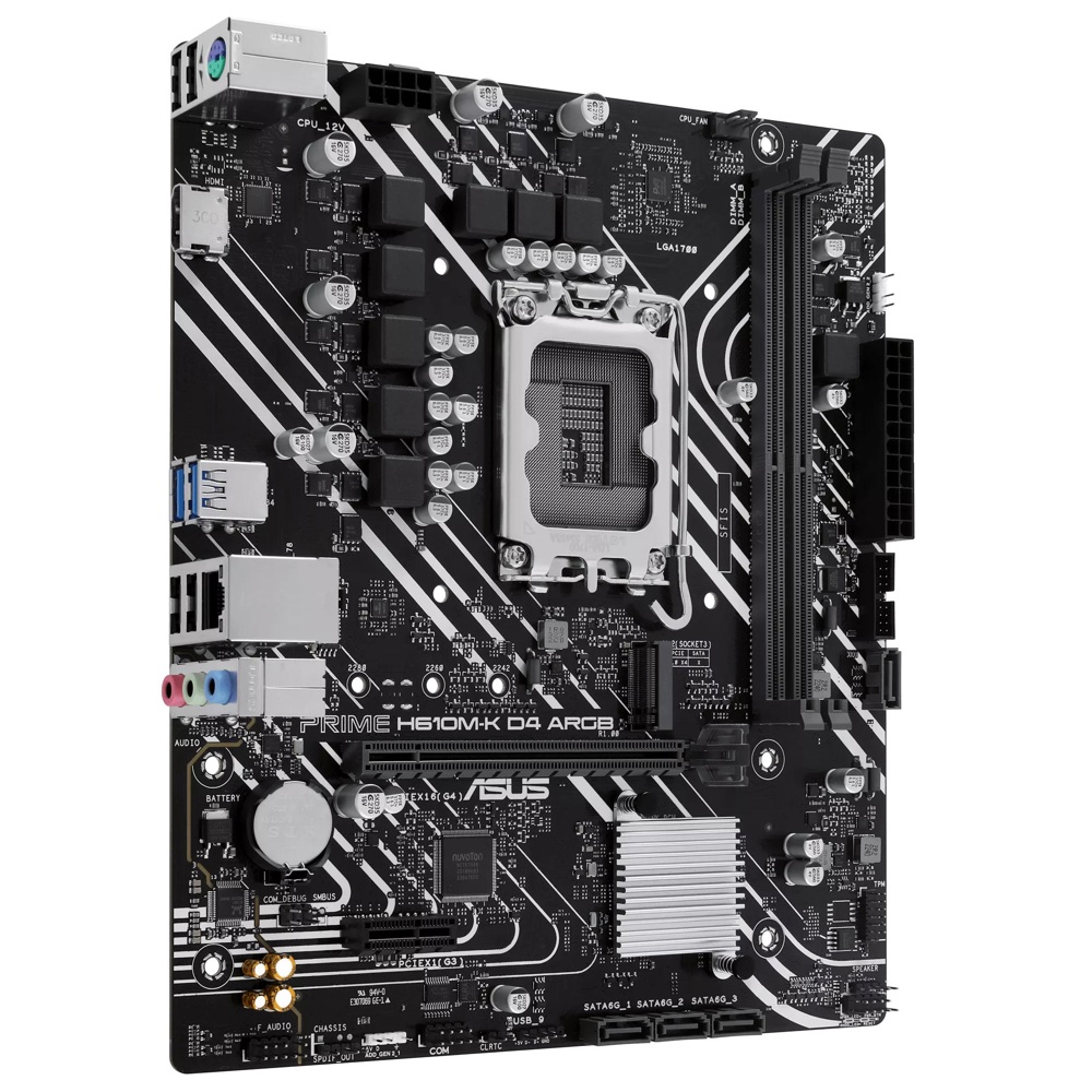 Motherboard Asus 90MB1HN0-M0EAY0 PRIME H610M-K D4 ARGB, LGA1700, DDR4, 64GB
