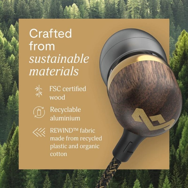 ყურსასმენი House of Marley EM-JE042-BA Jamaica, Wired, Type-c, Earphones, Black