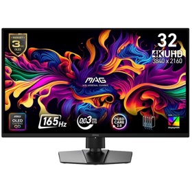 მონიტორი MSI 9S6-3DD29A-049 MAG 322UP-E16, 31.5", Monitor, QD-OLED, 4K UHD, HDMI, DP, Type-C, 3.5mm, Black