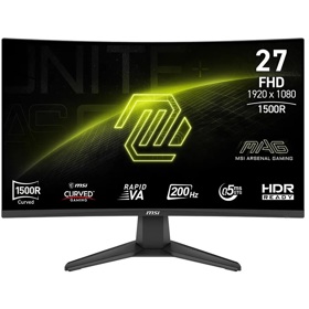 მონიტორი MSI 9S6-3CE11M-035 MAG 276CF-E20, 27", Curved Monitor, FHD, VA, HDMI, DP, 3.5mm, Black