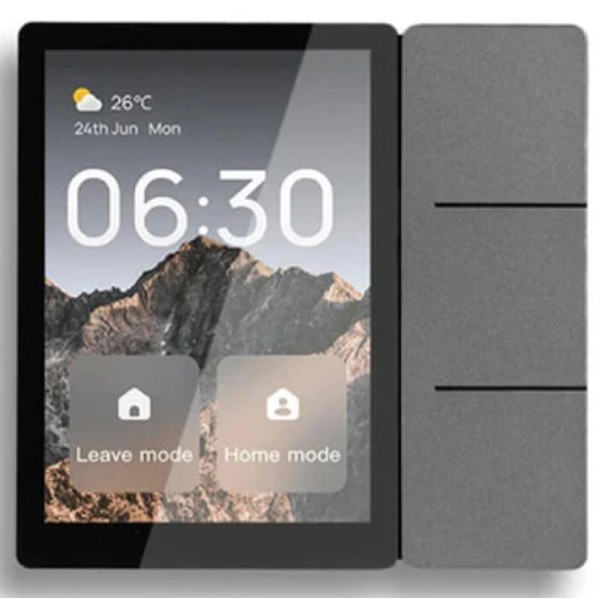 სახლის ჭკვიანი მართვის პანელი Moes CCP-S02-EU-EN, Smart Multi-control Music Touch Screen Panel, Grey