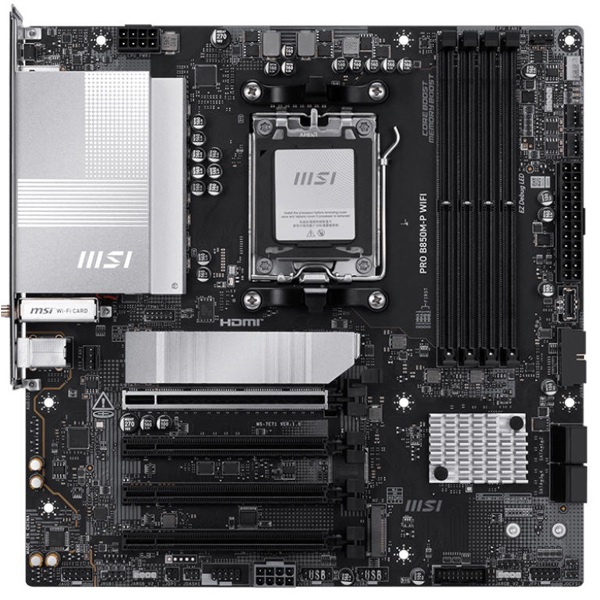 დედა დაფა MSI 911-7E71-001 PRO B850M-P WIFI, AM5, DDR5, 256GB
