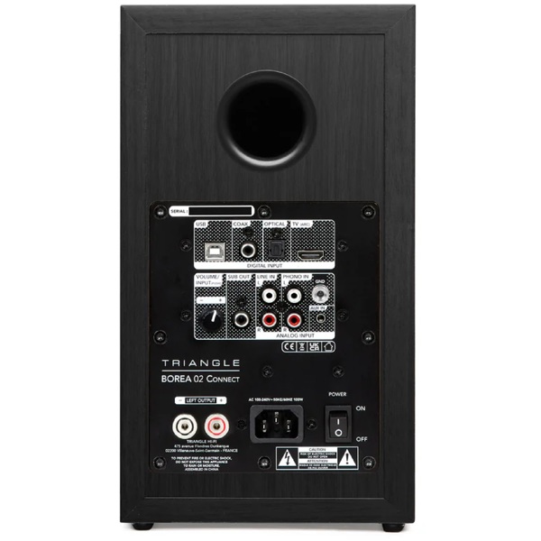 Speakers Triangle Borea connect 02, 100W, Bluetooth, TV ARC, APTX-HD, PHONO, OPTICAL/COAX, RCA, 3.5mm, Black
