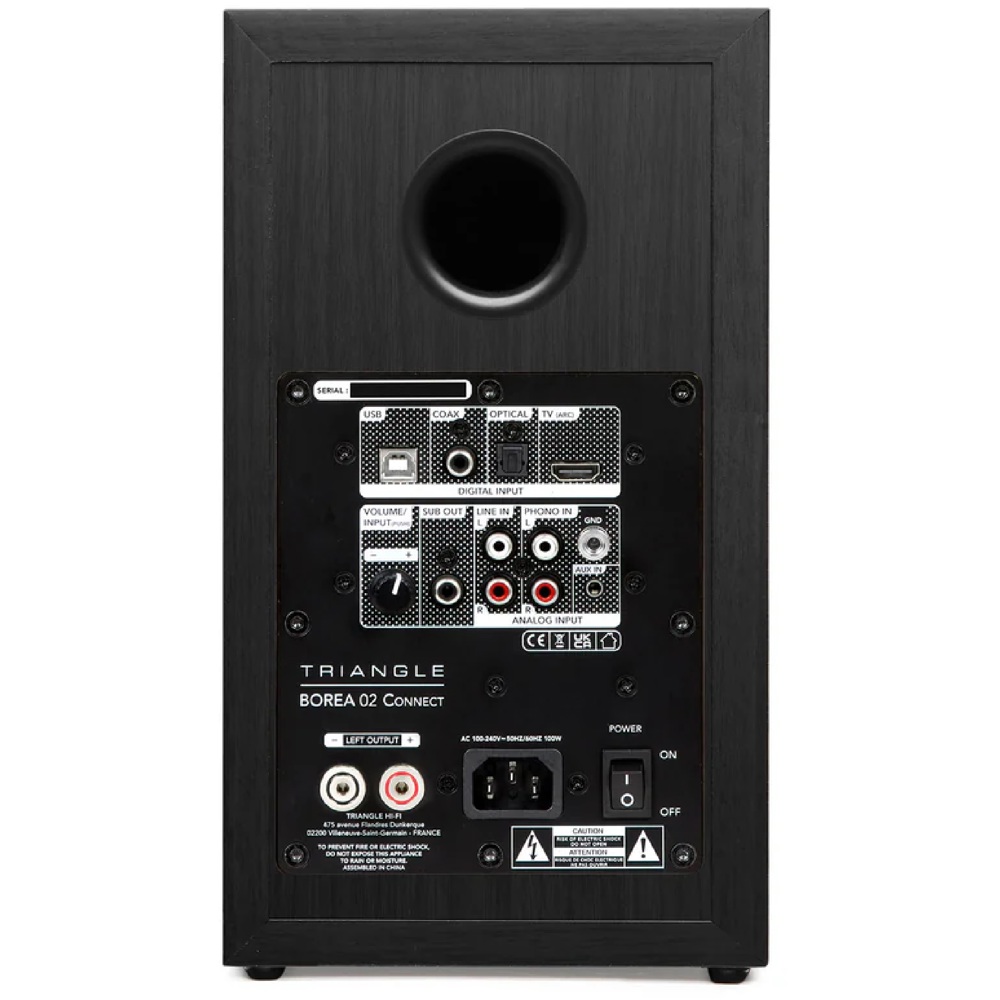 დინამიკი Triangle Borea connect 02, 100W, Bluetooth, TV ARC, APTX-HD, PHONO, OPTICAL/COAX, RCA, 3.5mm, Speakers, Black
