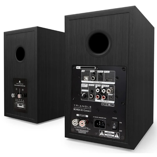Speakers Triangle Borea connect 02, 100W, Bluetooth, TV ARC, APTX-HD, PHONO, OPTICAL/COAX, RCA, 3.5mm, Black