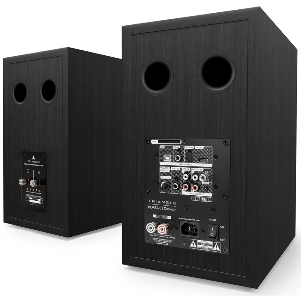 დინამიკი Triangle Borea connect 03, 120W, Bluetooth, TV ARC, USB, APTX-HD, PHONO, COAX, Optical, RCA, 3.5mm, Speakers, Black