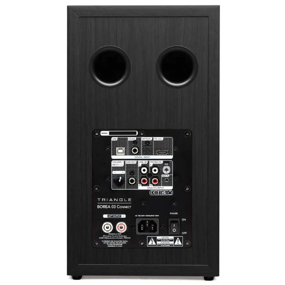 დინამიკი Triangle Borea connect 03, 120W, Bluetooth, TV ARC, USB, APTX-HD, PHONO, COAX, Optical, RCA, 3.5mm, Speakers, Black