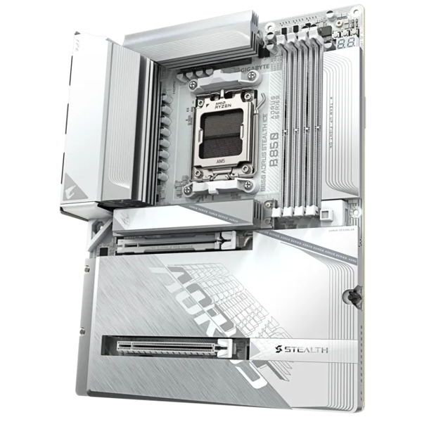 დედა დაფა Gigabyte B850_A_STEALTH_ICE, AM5, DDR5, 256GB