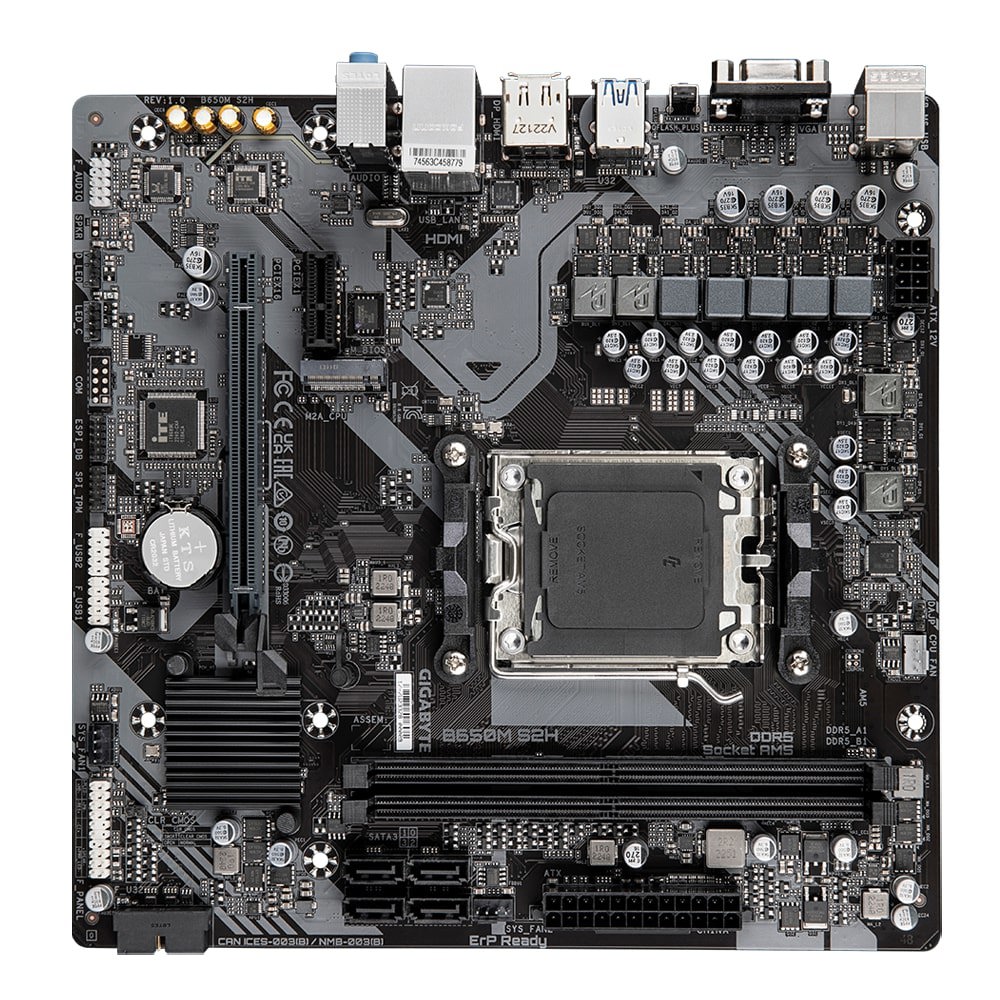 დედა დაფა Gigabyte B650M_S2H, AM5, DDR5, 96GB