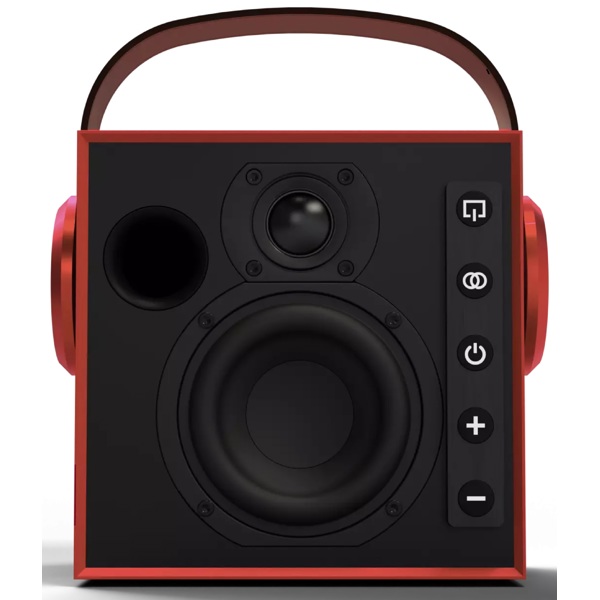 Speaker Morel Biggie, 60W, Bluetooth, 3.5mm, Ruby Red