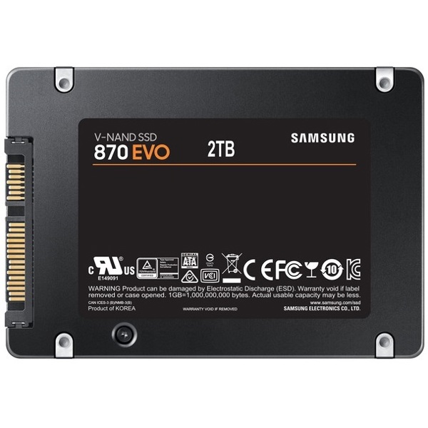 მყარი დისკი Samsung  MZ-77E2T0B/EU 870 EVO, 2TB, 2.5", Internal Hard Drive