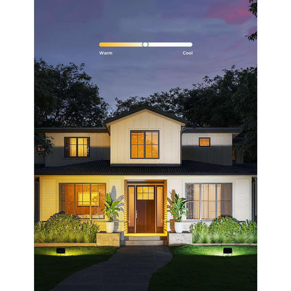 გარე განათება Govee H8057C11, 4Pcs, WiFi, Bluetooth, Outdoor FLood Lights Wall Light Set, Black