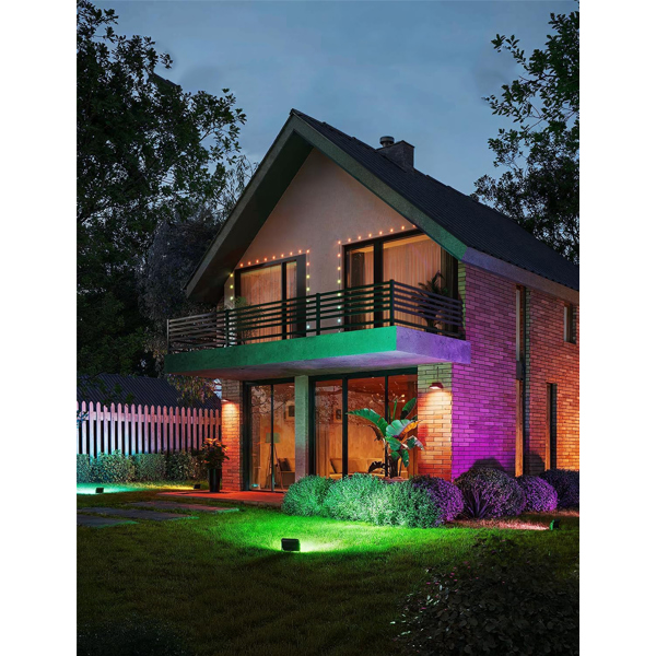 Outdoor FLood Lights Wall Light Set Govee H8057C11, 4Pcs, WiFi, Bluetooth, Black