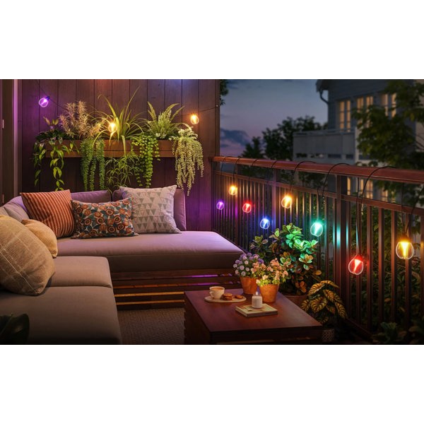 Outdoor Clear Bulb String Lights Govee H7025CB1, 15m, WiFi, Bluetooth, Black