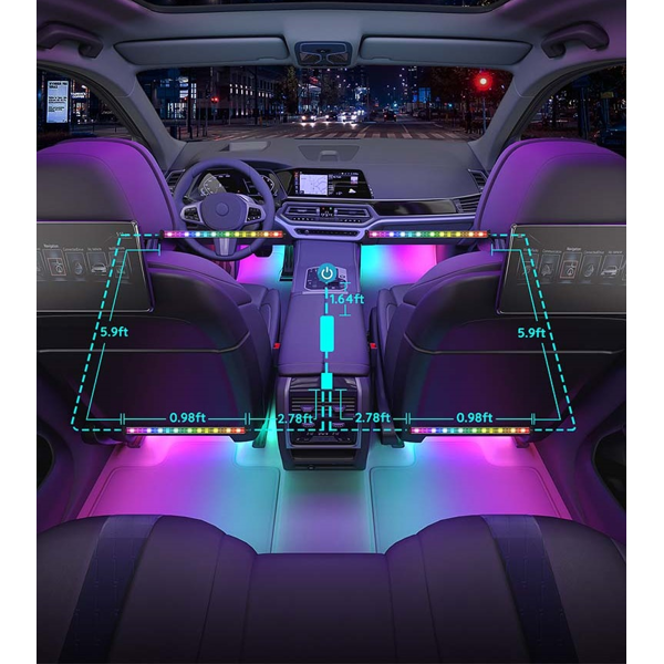 Smart Car Lighting Kit Govee H70900D2, Bluetooth, Black