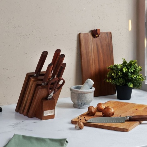დანების ნაკრები Arshia KS135-3189, 8Pcs, Knife Set, Brown