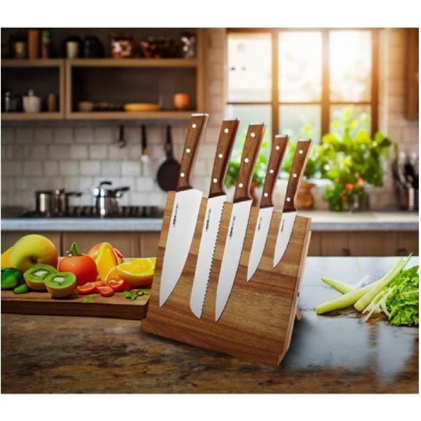 დანების ნაკრები Arshia KS110-3191, 6Pcs, Knife Set, Brown