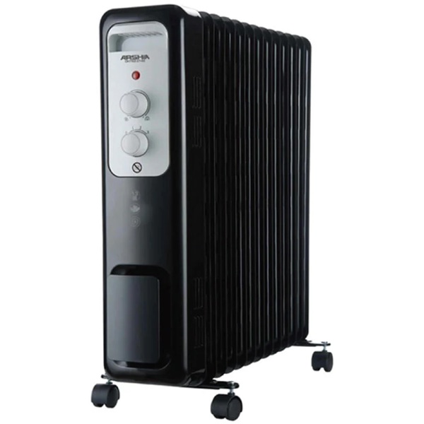 ზეთის რადიატორი Arshia OH762-3148, 2500W, Oil Radiator, Black