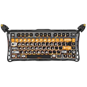 Gaming Mechanical Keyboard GravaStar GSK1PRO_BO_BLK Mercury K1 Pro, GravaStar x Kailh Speedy Mint, Wireless, USB, Bluetooth, CyberFlare