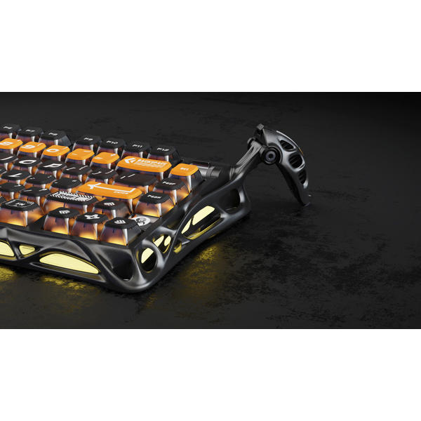 Gaming Mechanical Keyboard GravaStar GSK1PRO_BO_BLK Mercury K1 Pro, GravaStar x Kailh Speedy Mint, Wireless, USB, Bluetooth, CyberFlare