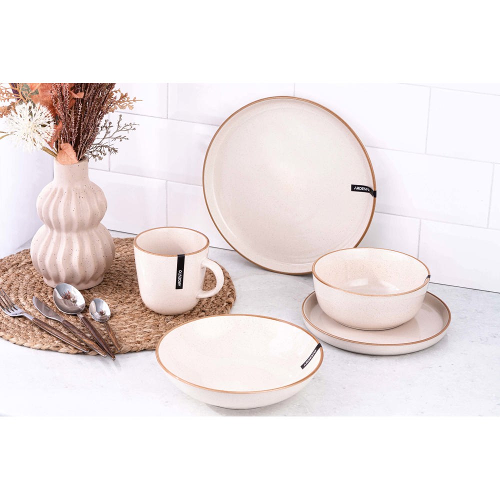 Soup Plate Ardesto AR2921AC Apulia, 20.8cm, Creamy
