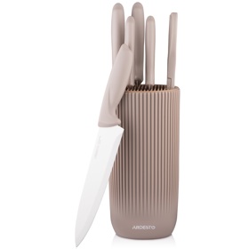 დანების ნაკრები Ardesto AR2107KH Gemini, 7pcs, Knives Set, Beige