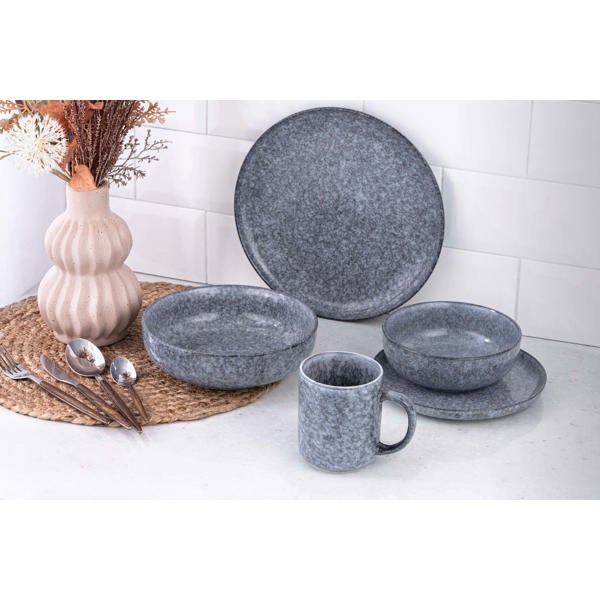Dinner Plate Ardesto AR1027LG Loreto, 27cm, Grey