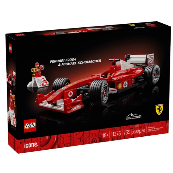 Prefabricated Construction Lego 11375 Icons, Ferrari F2004 & Michael Schumacher