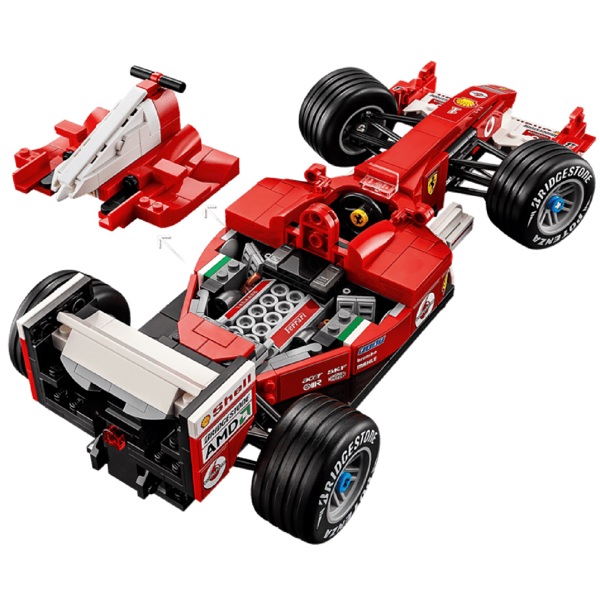 Prefabricated Construction Lego 11375 Icons, Ferrari F2004 & Michael Schumacher