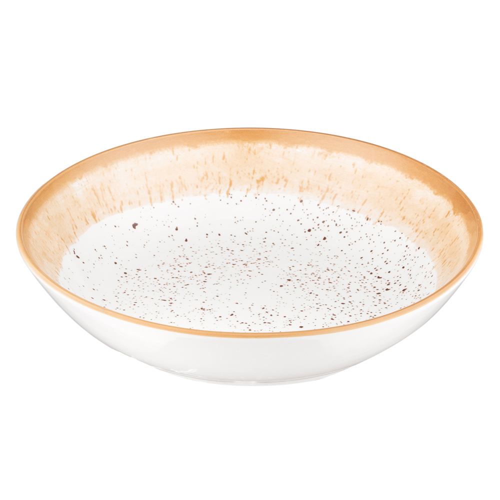 Soup Plate Ardesto AR2920SBG Siena, 20cm, White/Yellow