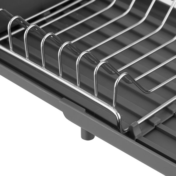 ჭურჭლის საშრობი Ardesto ARHK4103GS Minimalism, Dish Dryer With Stand, Dark Grey