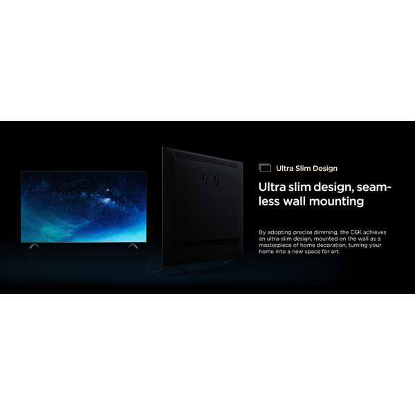TCL 98C6K 98-inch 4K Mini LED Google TV 144Hz VRR და ONKYO აუდიო სისტემით