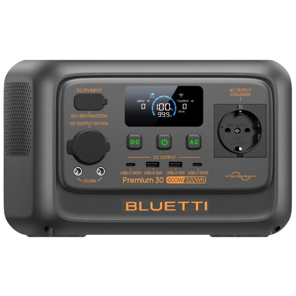 ელექტრო სადგური Bluetti PR30V2, 320Wh, Type-C, USB-A, Power Station, Black