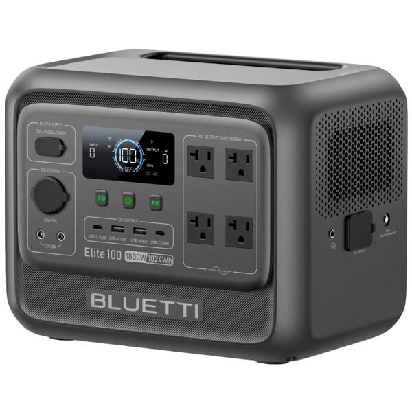 ელექტრო სადგური Bluetti PR100V2 Premium 100 V2, 1024Wh, Type-C, USB-A, Power Station, Black