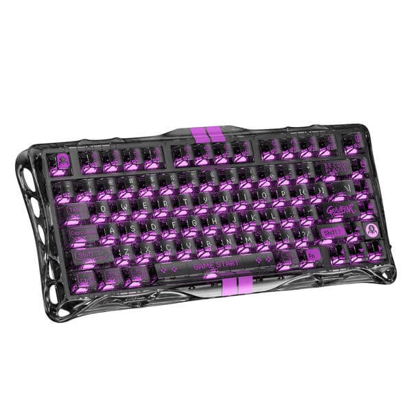 Gaming Mechanical Keyboard GravaStar GSV75LITE_XTAL_BLK Mercury V75 Lite, Wired, USB, Transparent Black