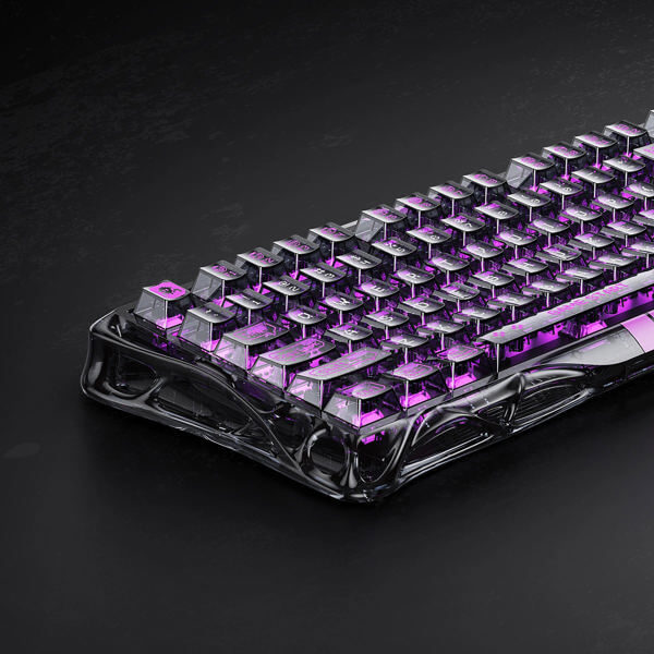 Gaming Mechanical Keyboard GravaStar GSV75LITE_XTAL_BLK Mercury V75 Lite, Wired, USB, Transparent Black