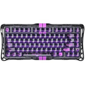 Gaming Mechanical Keyboard GravaStar GSV75LITE_XTAL_BLK Mercury V75 Lite, Wired, USB, Transparent Black