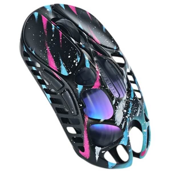 Gaming Mouse GravaStar GSXPRO_CG_BLK Mercury X Pro, Wireless, Bluetooth, USB, Type-C, Neon Graffiti